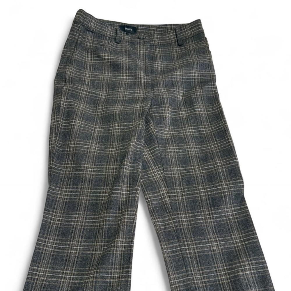Theory Gray Checkered Women Pants, size XS